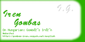 iren gombas business card